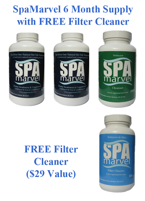 Spa Marvel 6 Month Bundle with FREE Spa Marvel Filter Cleaner